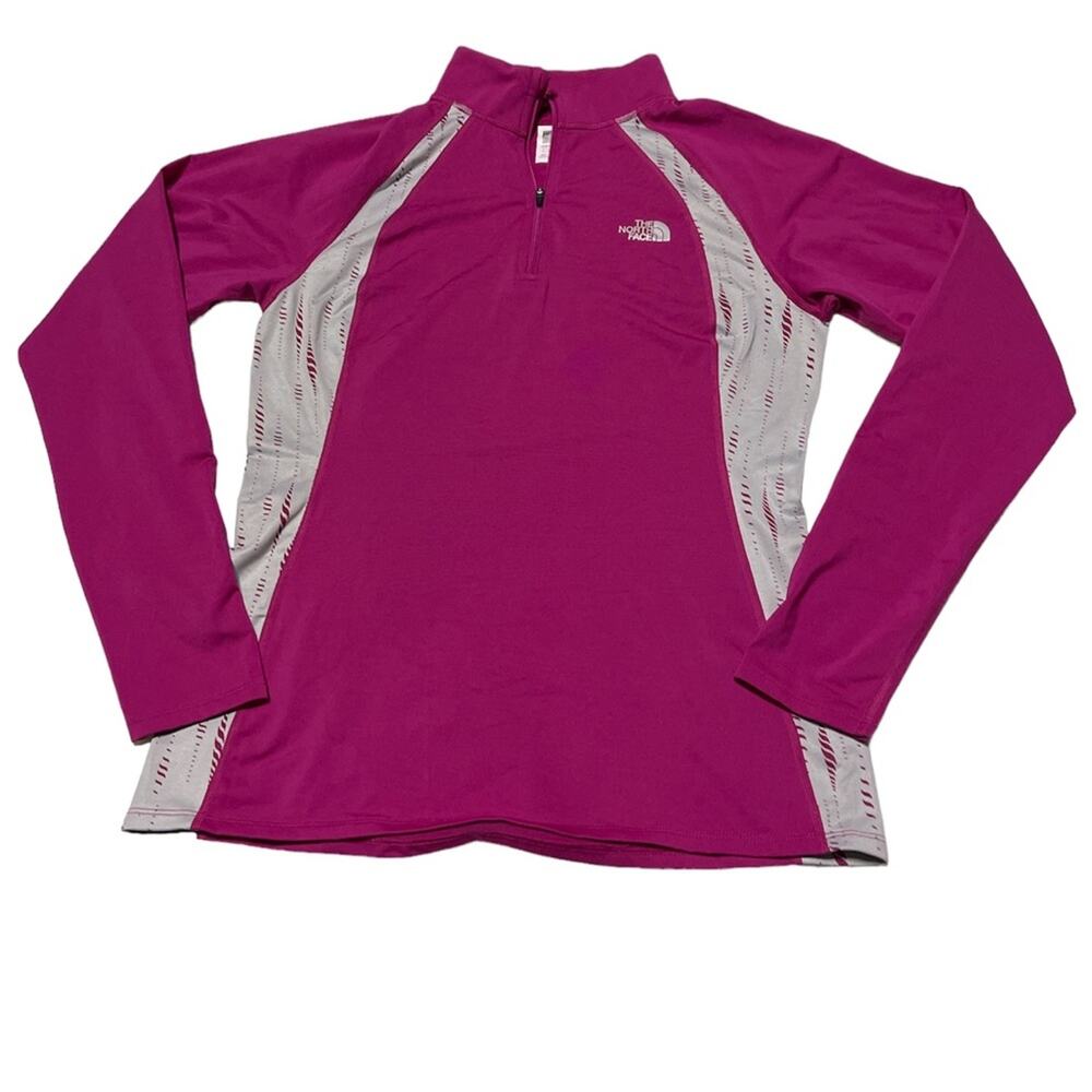 THE NORTH FACE Longsleeve Fuchsia & Gray 1/4 Zip medium